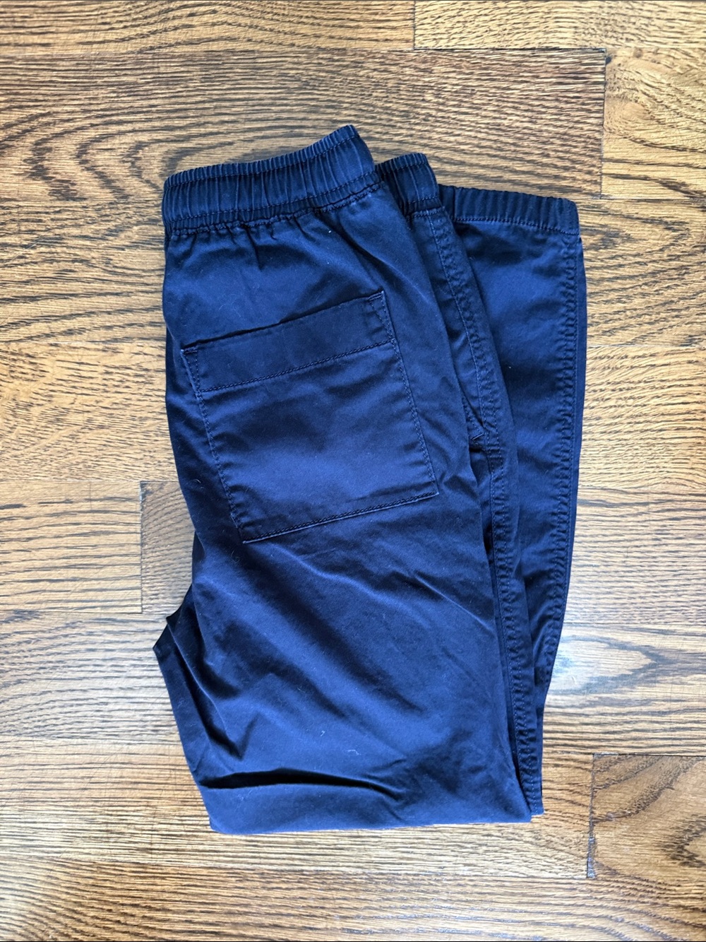 J. Crew Factory Kids Navy Elastic-Waist Casual Pants with Drawstring - Picture 2 of 2